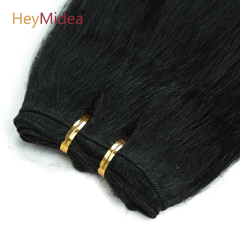 18inch Straight Hair Bundles Salon Natural Hair Extensions Synthetic Yaki Straight Weaving Full to End Synthetic