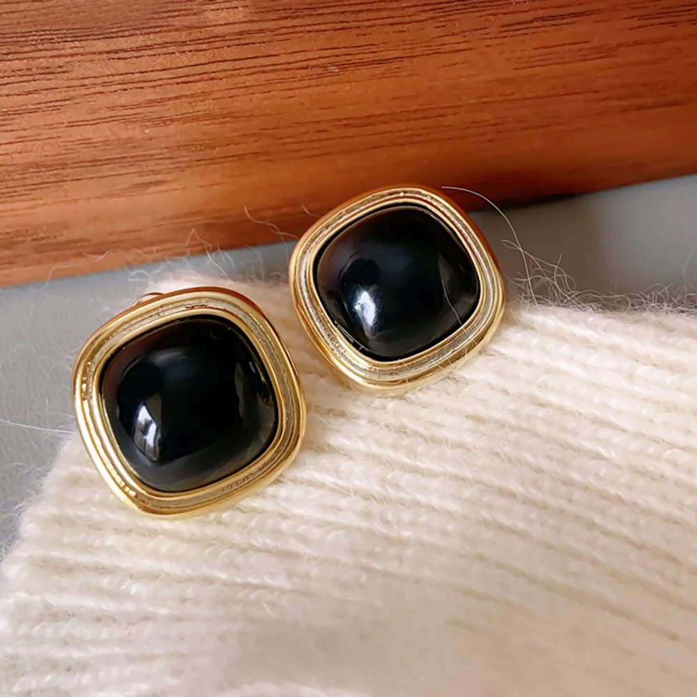 Pendientes cuadrados vintage franceses