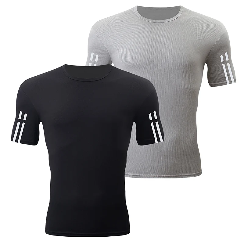 2/4 Pack Men's Quick-drying Sports Short Sleeve Solid Color Classic Joker Tee Running and Playing Sports T-shirt