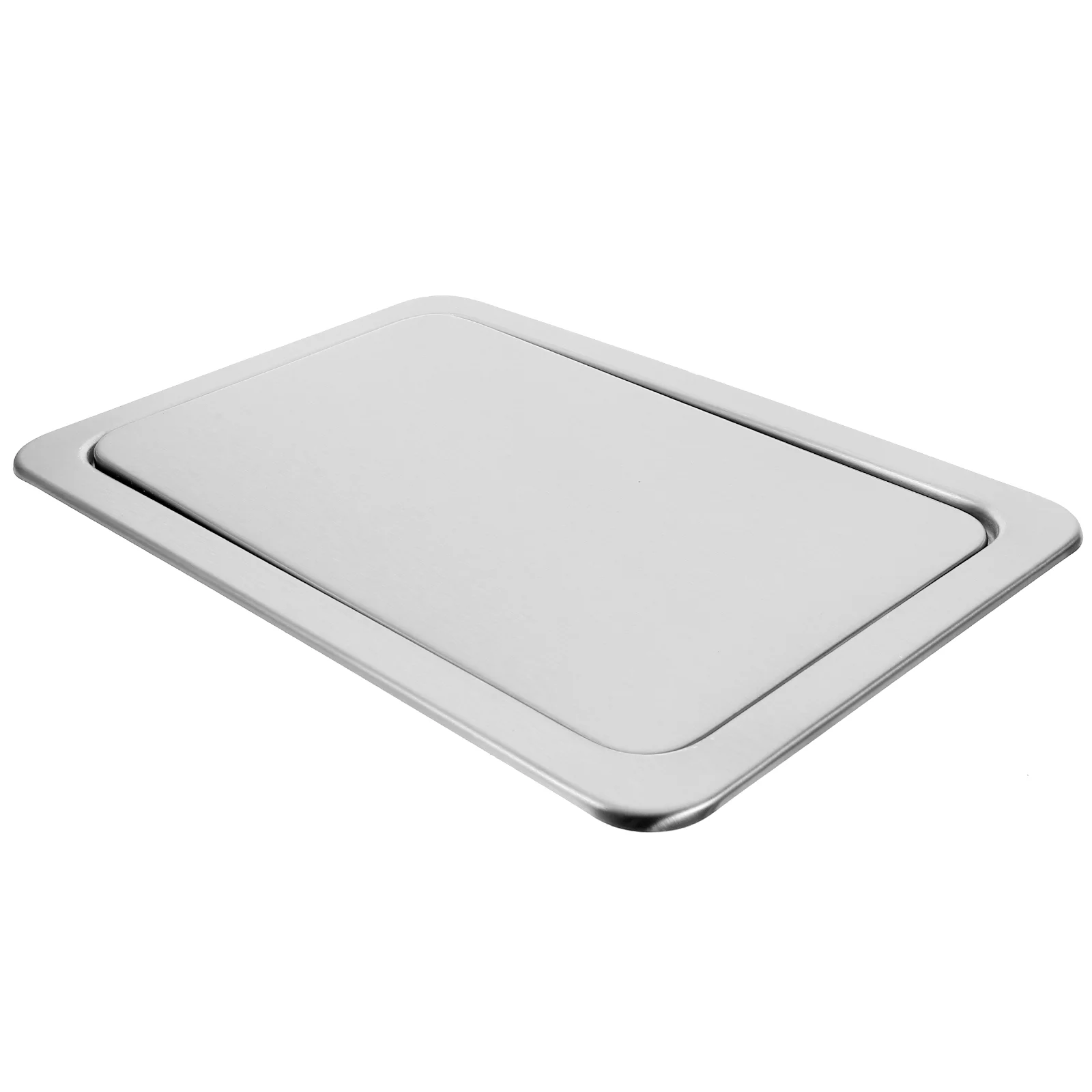 

Stainless Steel Flap Flush Recessed Built-In Balance Swing Flap Lid Cover Trash Bin Garbage Can Kitchen Counter Top