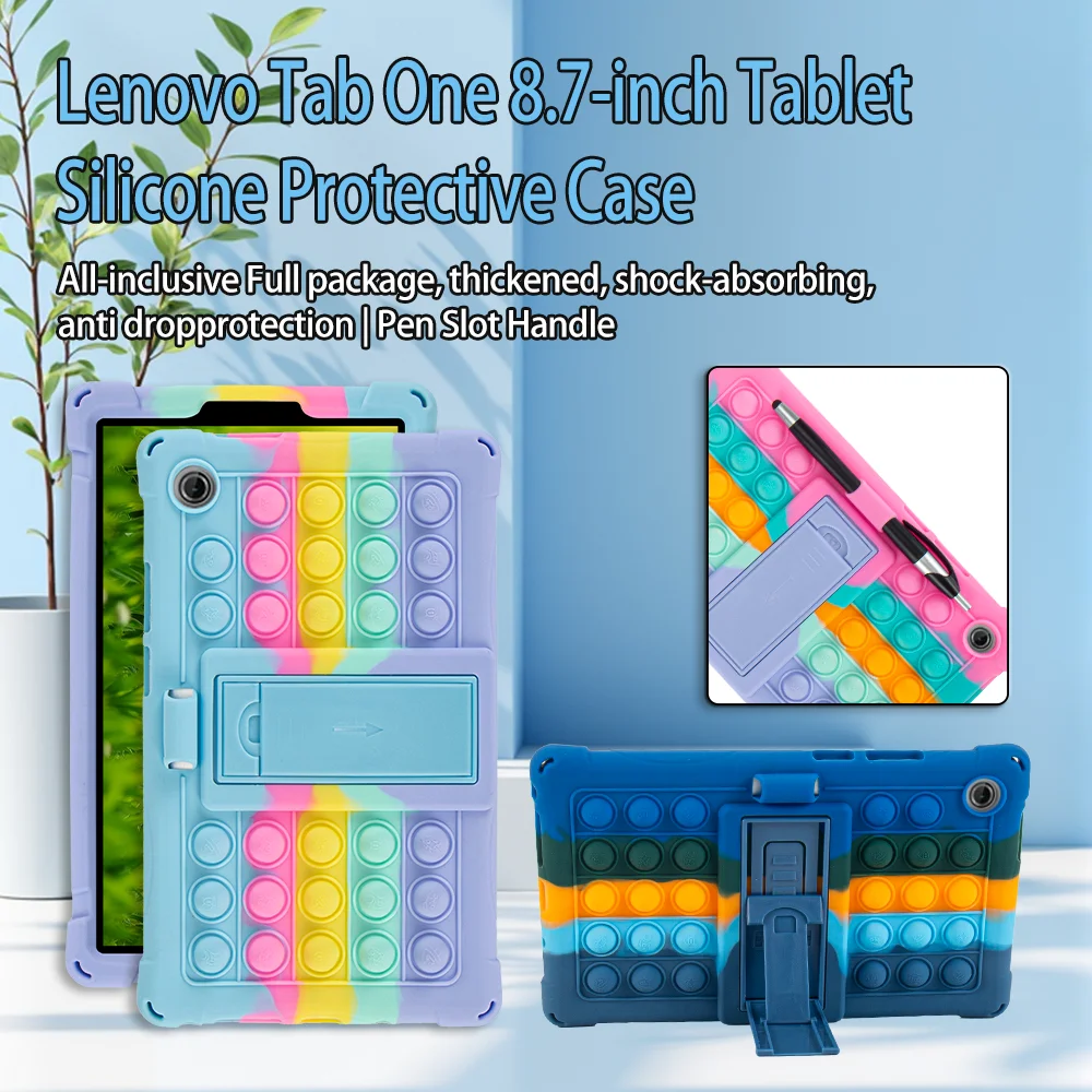 Durable Soft Silicone Kids Tablet Case with Kickstand