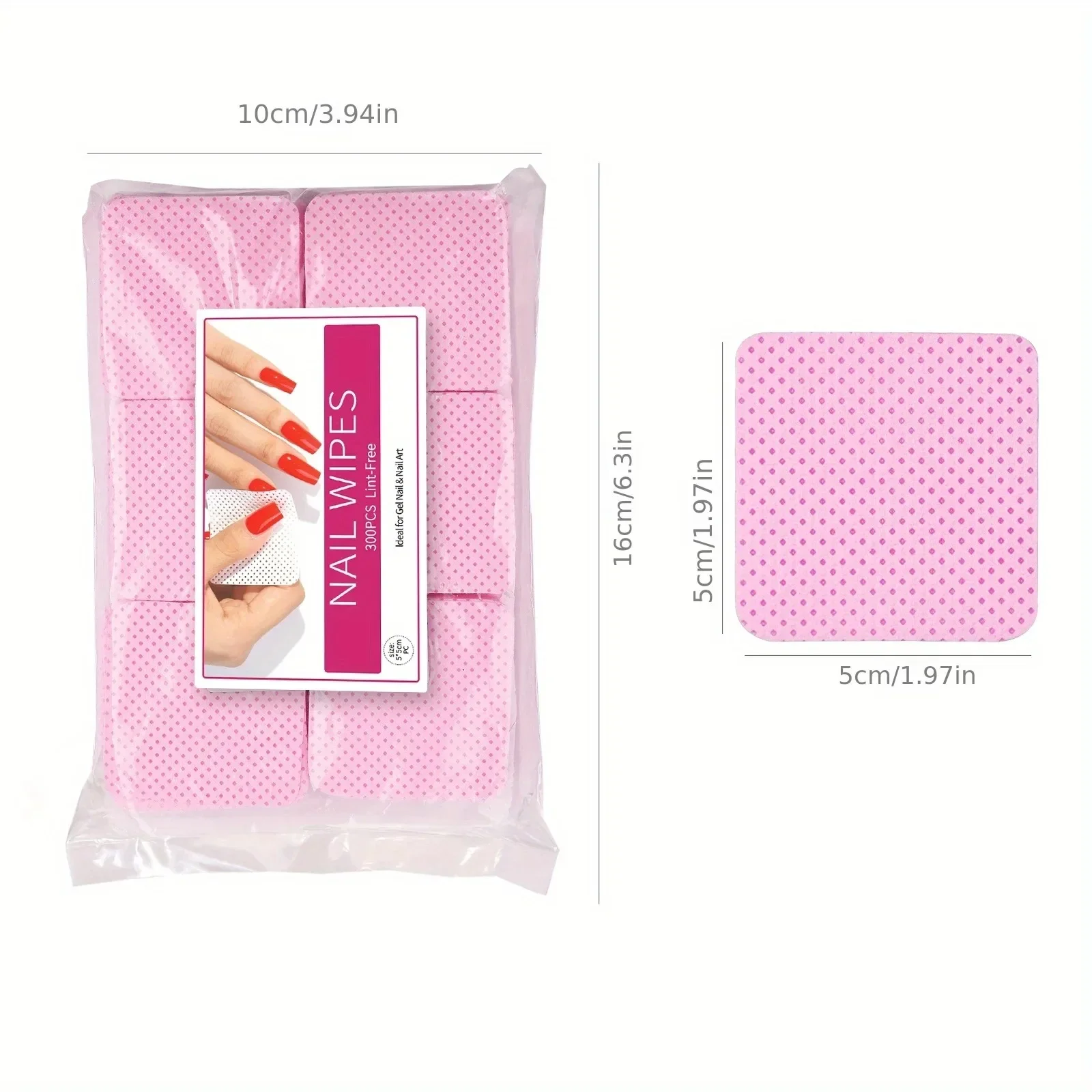 300/600/900Pcs No Lint Cotton Pads Manicure Nail Polish Remover Nail Cleaning Pad for Women Nail Polish Remover Nail Cotton Pads