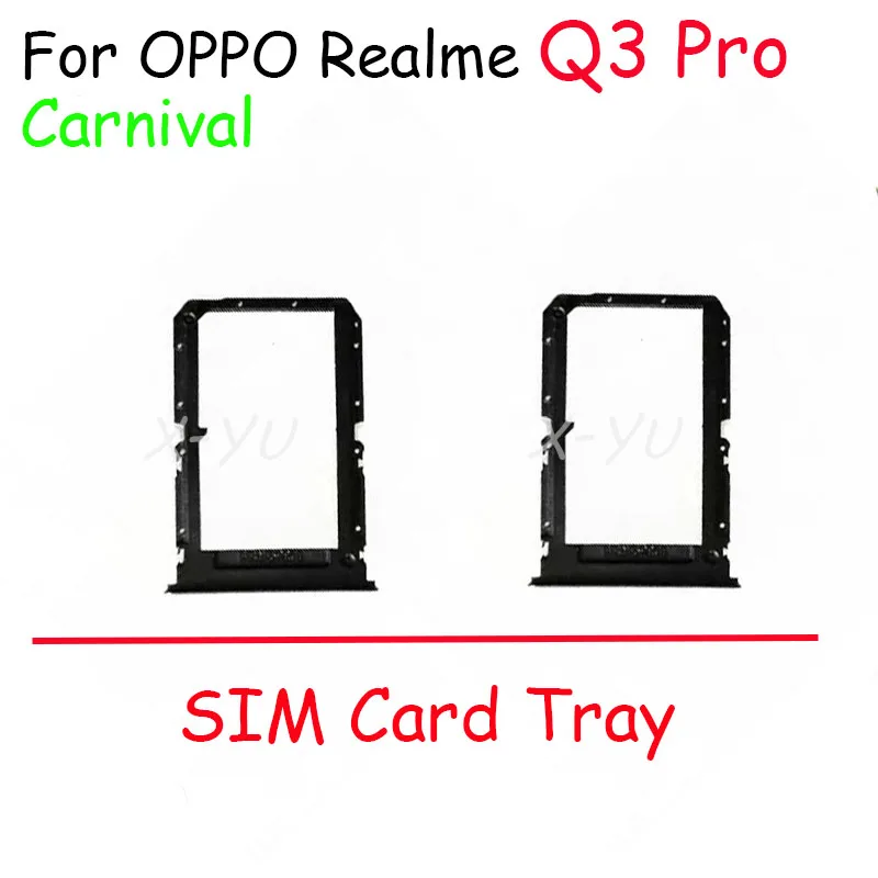 

For OPPO Realme Q3S Q3 Pro Carnival Sim Card Tray Micro SD Reader Holder Sim Tray Adapter Replacement Parts