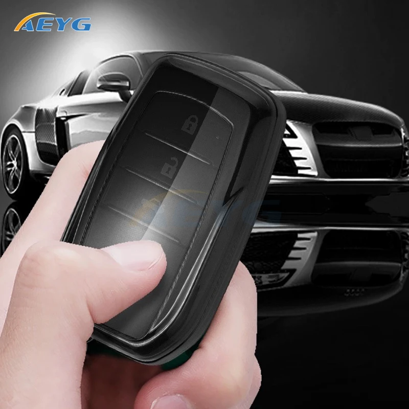 TPU Car Key Case Cover For Toyota Corolla SE Camry 50 55 TLC200 Yaris Land Cruiser Prado150 RAV4 Venza SIENNA