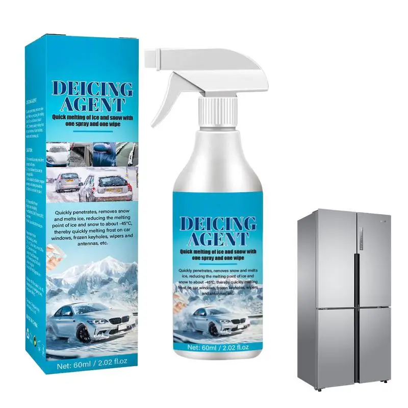 Car Windshield Deicer Car Glass Ice Melt Spray Winter Accessories Windshield Ice Removal Spray Auto Defrosting Tool for Most