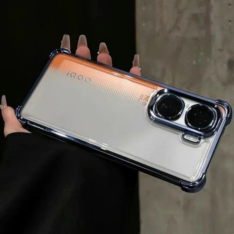 Enhanced Silicone Anti-Shock Case with Lens Protection and Plated Corners