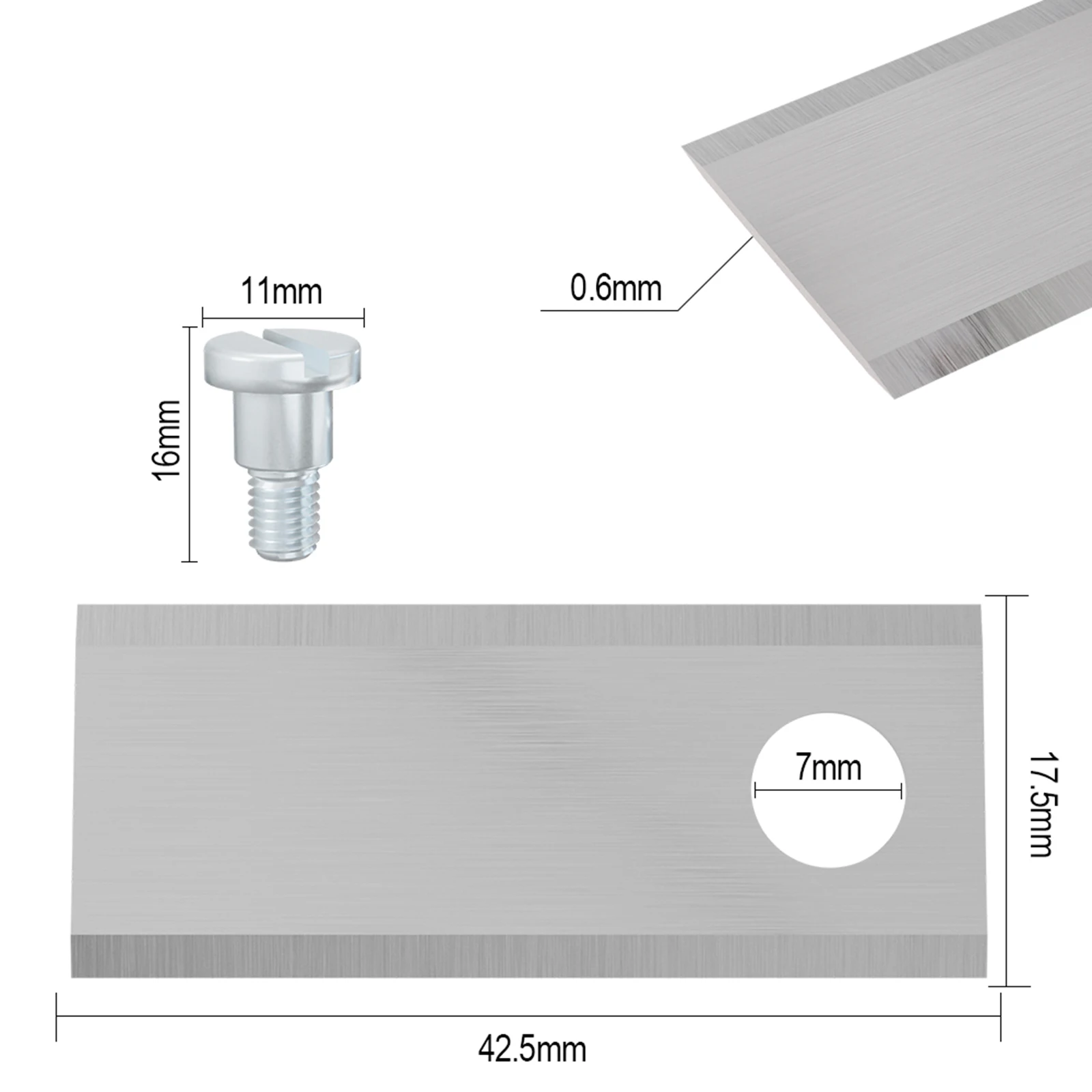 30Pcs Lawn Robot Blades Replacement Lawn Mower Blade for BIGMOW Diy Robot Cutting Machine and Tools 42.5*17.5*0.6Mm 2