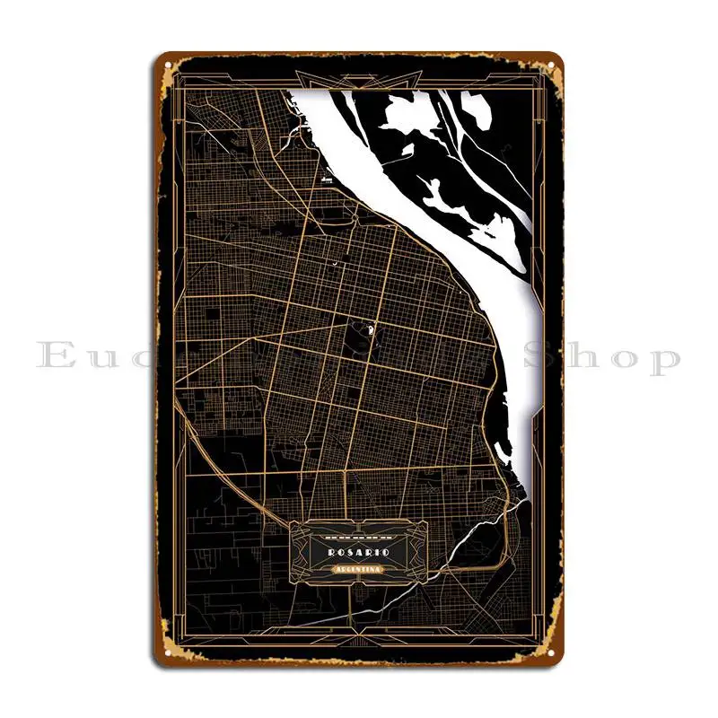 Rosario Argentina Metal Sign Painting Decoration Garage Print Garage Tin Sign Poster