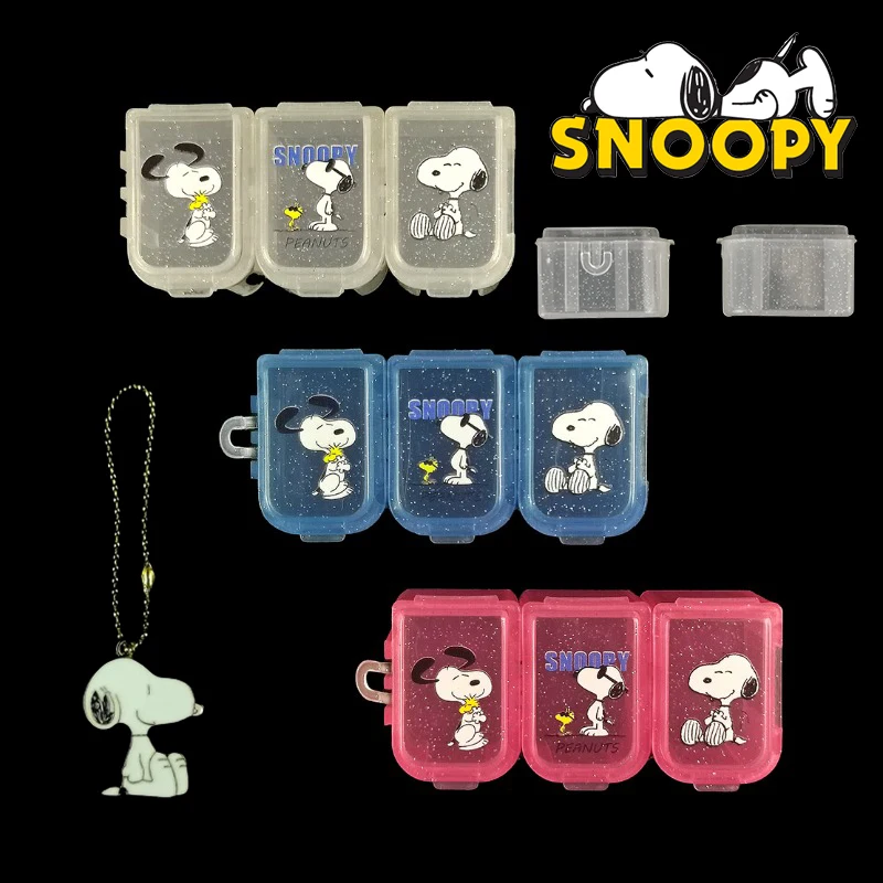 Snoopy Pill Box Mini Cartoon Portable Compartments Pill
