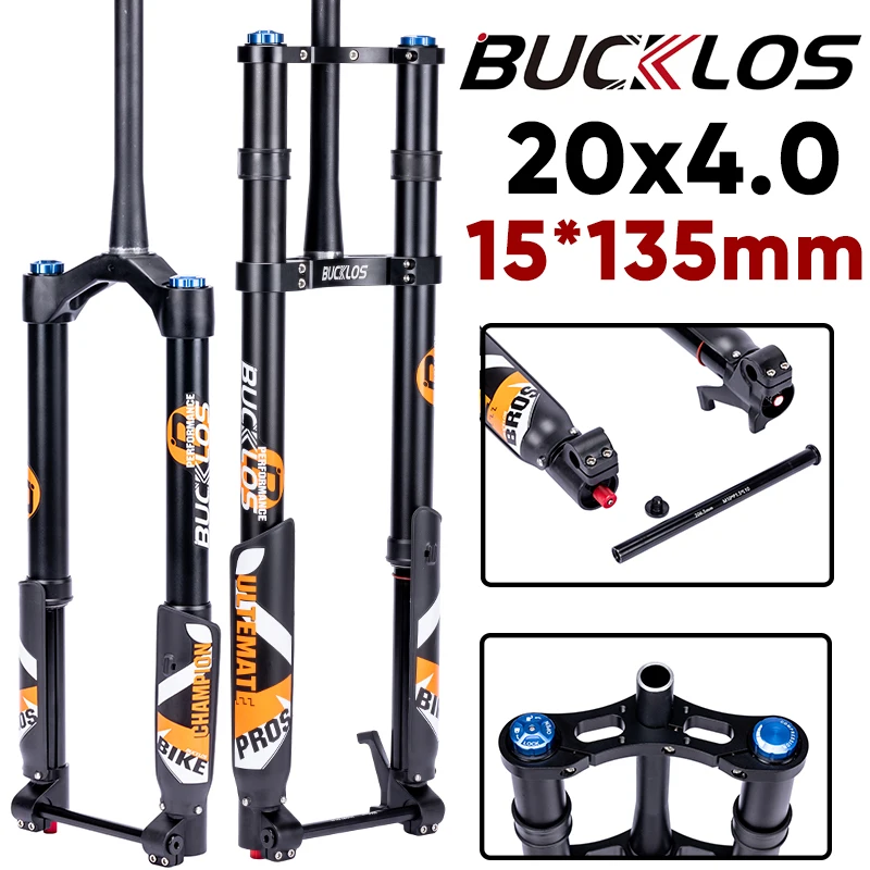 BUCKLOSSingleDualCrownInvertedEbikeFork20x50FatBikeFork