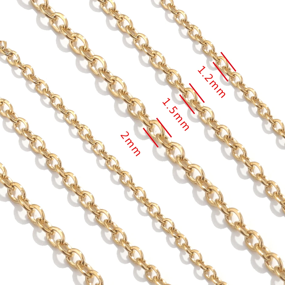 5pcs 스테인레스 스틸 18K 골드 도금 더블 점프 링 조정 가능한 쿠바 체인 ewelry 만들기 DIY 커넥터 매력 펜던트 목걸이