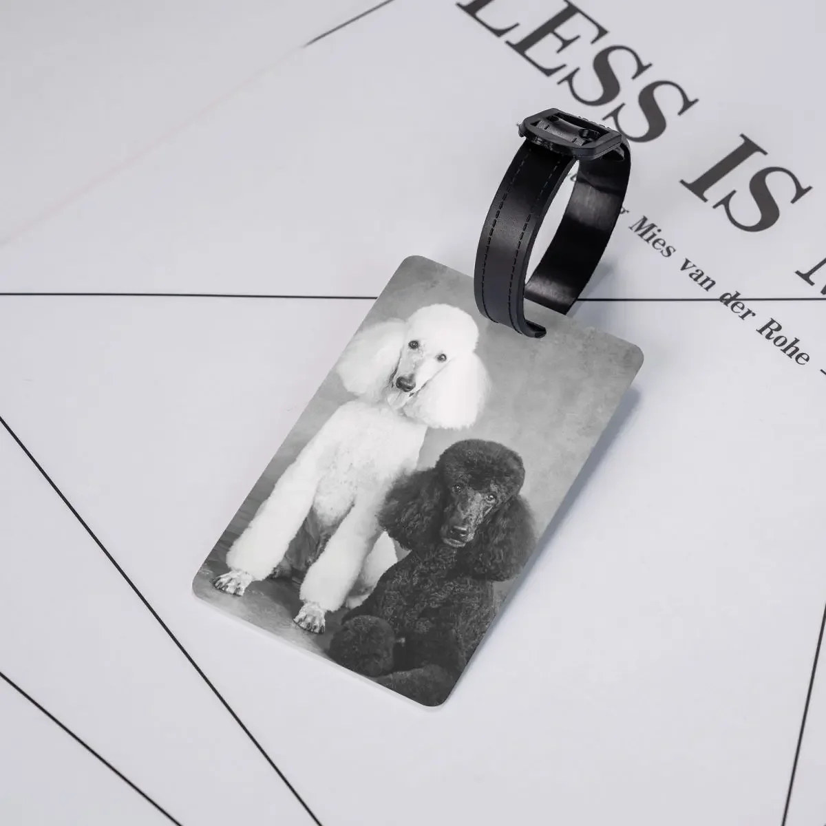 Poodle Dog Luggage Tags for Suitcases Funny Pudel Caniche Baggage Tags Privacy Cover ID Label