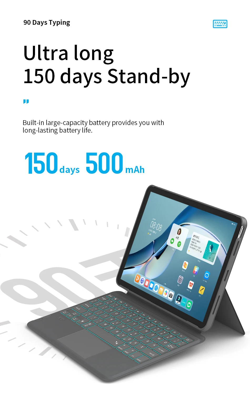 fio, teclado mais novo para iPad Air
