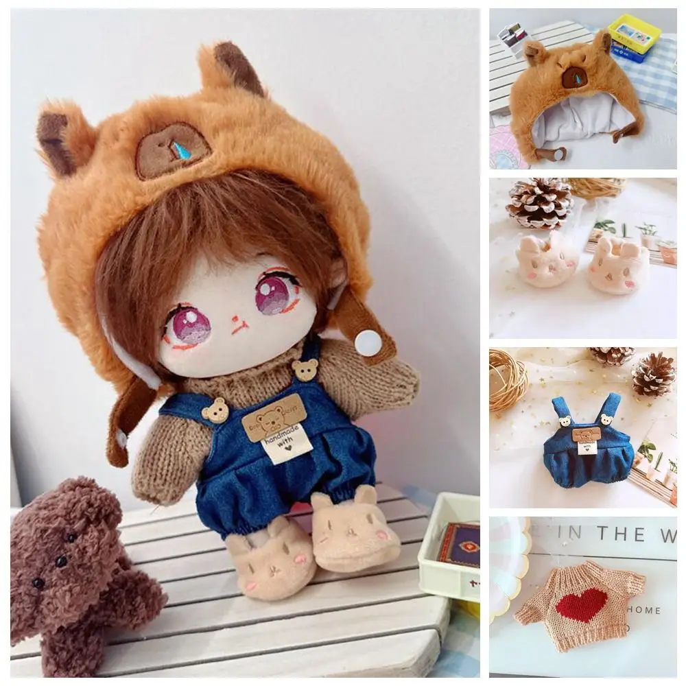 20cm Doll Clothes Toy Capybara Head Cover Cotton Doll Clothes Cartoon Dress Up No Attributes Dolls Clothes Doll Accessories