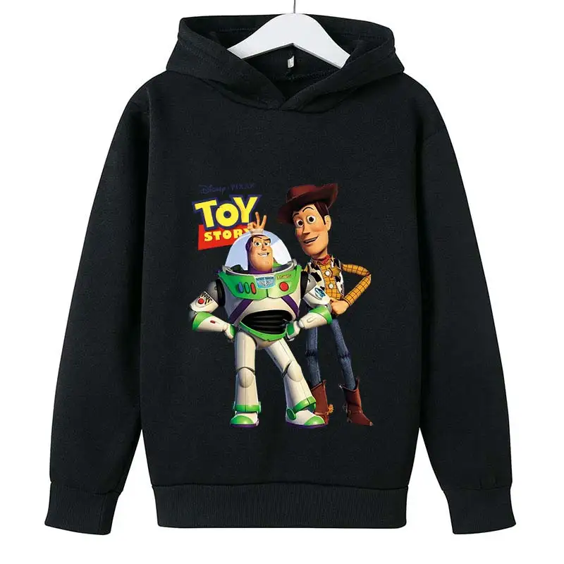 thumbnail image 1 of Conjunto de sudaderas con capucha Lotso para niños, Woody, Buzz Lightyear, sudaderas con capucha de Toy Story de dibujos animados para niños, camisetas y pantalones largos, traje de 2 piezas para niño, 1 of 5