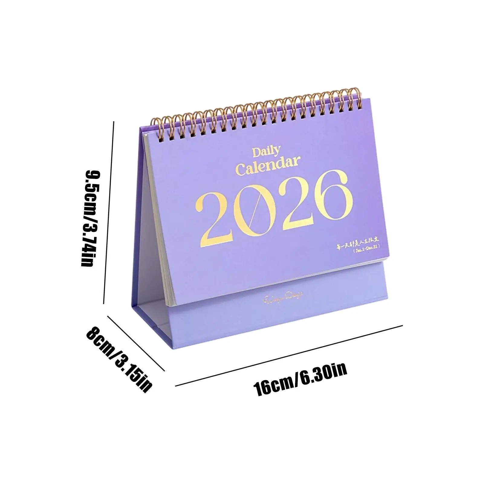 2026 Desktop Calendar Spiral Bound Offices Planner With 2 Stickers 2026 Office Calendar For Christmas Home Work Study Holiday