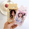 1Pcs Cute Photocard Holder Keychain, Photo Frame ID Badge Holder PVC Cartoon Animal Photo Card Holder 5