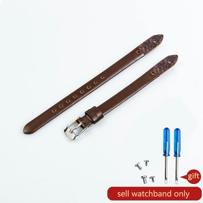 High-Quality Genuine Leather 8mm Women's Watch Strap Bracelet