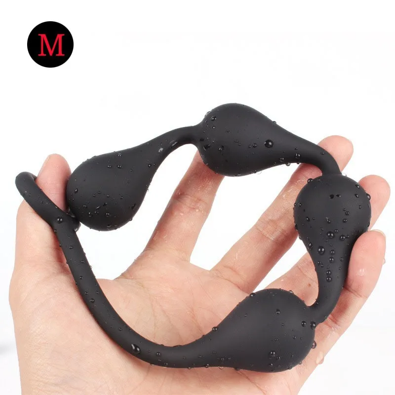 Bdsm Silicone vestibular bead anal plug for external anal stimulation dilator,Water droplet bead pulling