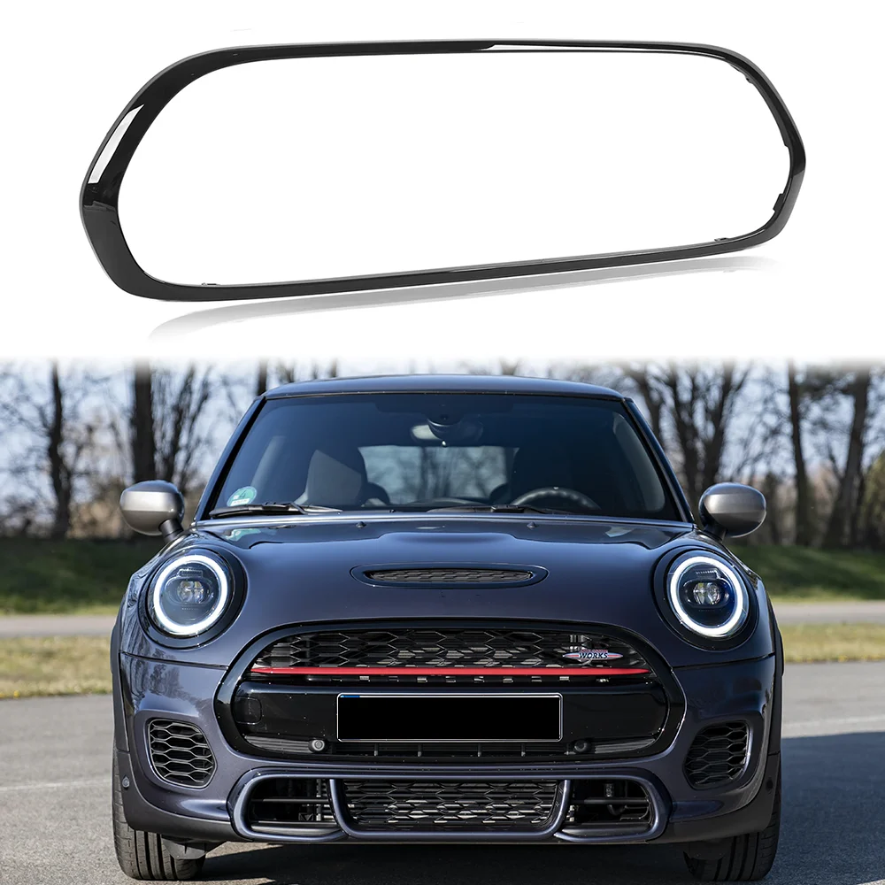 5Pcs 프론트 범퍼 그릴 트림 헤드라이트 서라운드 미등 트림 스티커 미니 F55 F56 F57 One Cooper S JCW 2014-2021
