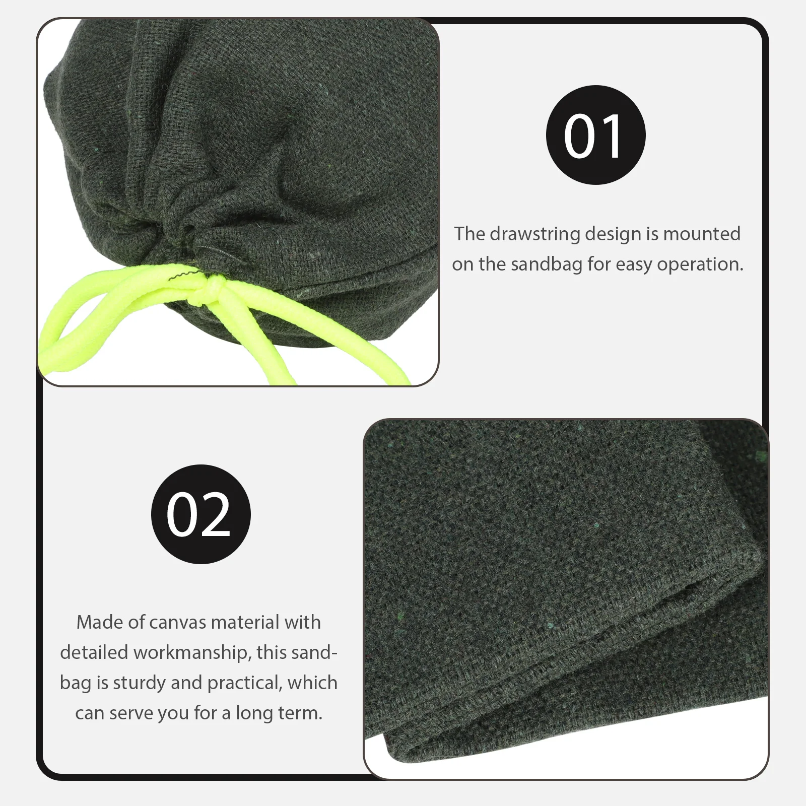 2 Pcs Empty Sand Bags Extended Flood Control Sandbag Sandbags Long Dedicated Reusable Canvas