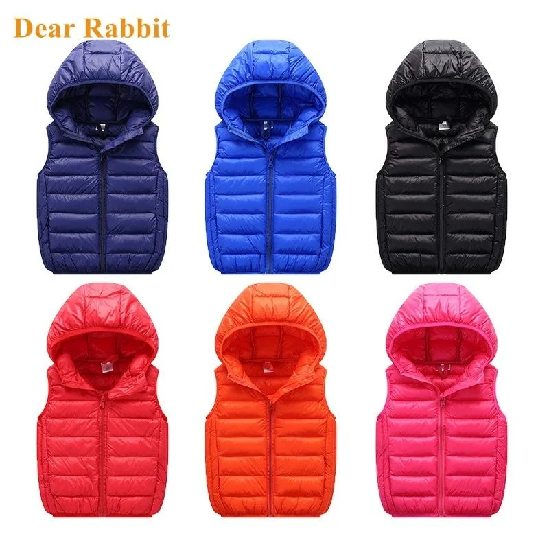 Children Vest Fashion Kids Vest Children's Hooded Vest Spring Autumn Winter Waistcoats Boys Outerwear Toddler Coats Teenage Baby Girl Clothes