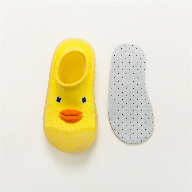 Spring Summer Baby Shoes Socks With Rubber Soles For Toddlers Shoe Anti Slip Duck Animals Home Slippers Soft First Walker