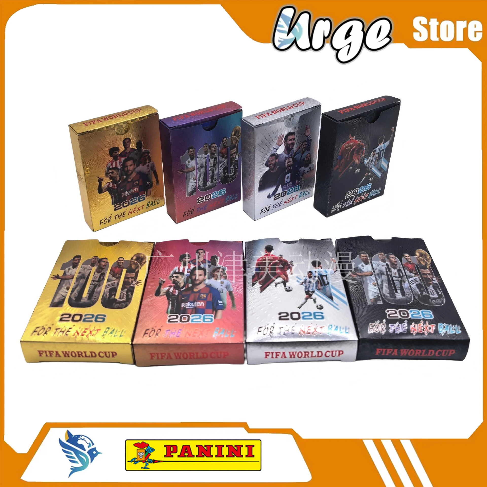 Panini 2026 World Cup Gold Foil Collectible Cards 55Pcs Messi & Ronaldo Foo…