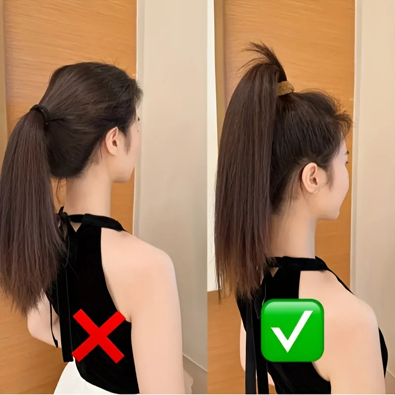 Set of 10 High Elastic Thick Hair Bands - Elegant & Sweet Solid Color Bun Ties with Multi-Color Options