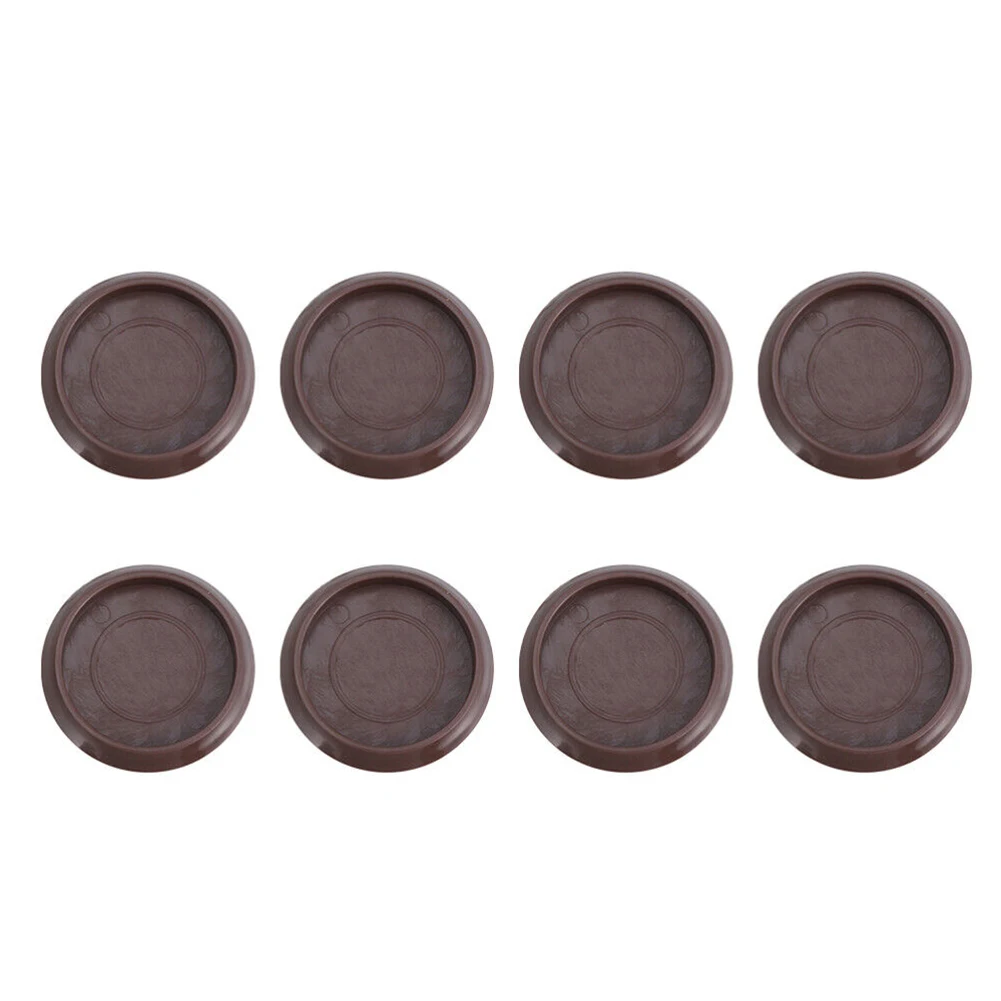 

8pcs Round Furniture Caster Cups Anti-Sliding Floor Wheels Grippers Protectors Anti Vibration Pad Chair Roller Feet