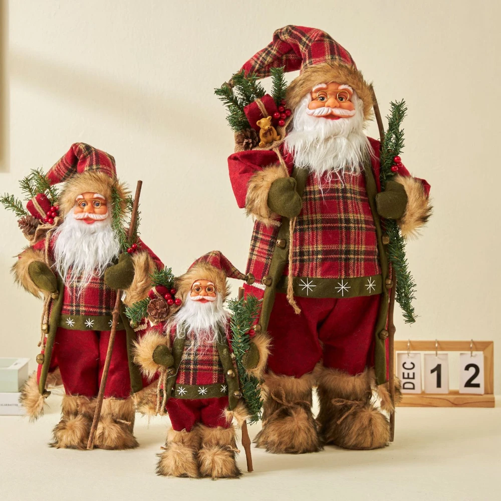 

Santa Claus Doll 60cm Big Christmas Doll New Year 2023 Gift Merry Christmas Decorations for Home Ornaments Natal Navidad decor