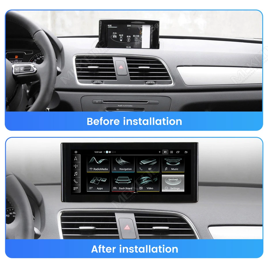 Radio para Auto MEKEDE Polish Store de 10.25 Pulgadas para Audi Q3 2012 2013 2014 2015 2016 2017 2018, CarPlay Inalámbrico, Android Auto, GPS, Navegación, Reproductor Multimedia, Pantalla Táctil IPS, Reproductor de Vid 3