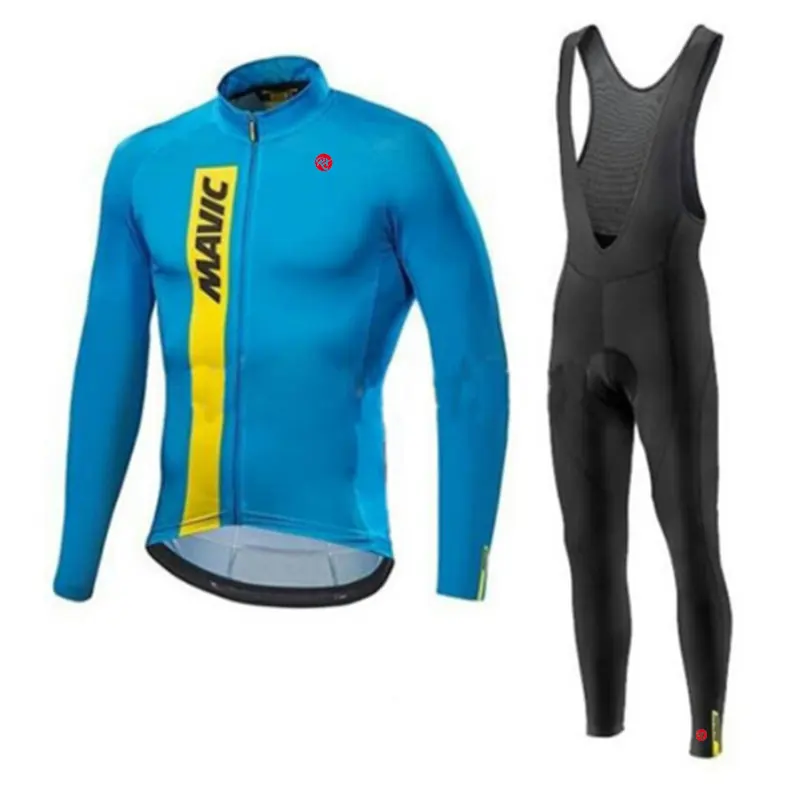 Spring Men's MTB Long Sleeve Cycling Clothing Pro Team RX Mavic Cycling Jersey Set Triathlon Skinsuit