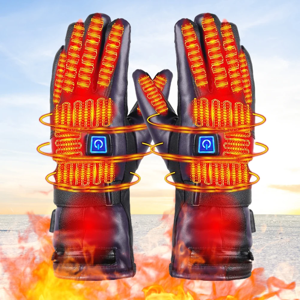 Electric Heated Gloves Thermal Heat Gloves Winter Warm Skiing Snowboarding  Hunting Fishing Waterproof Heated Rechargeable Gloves - AliExpress