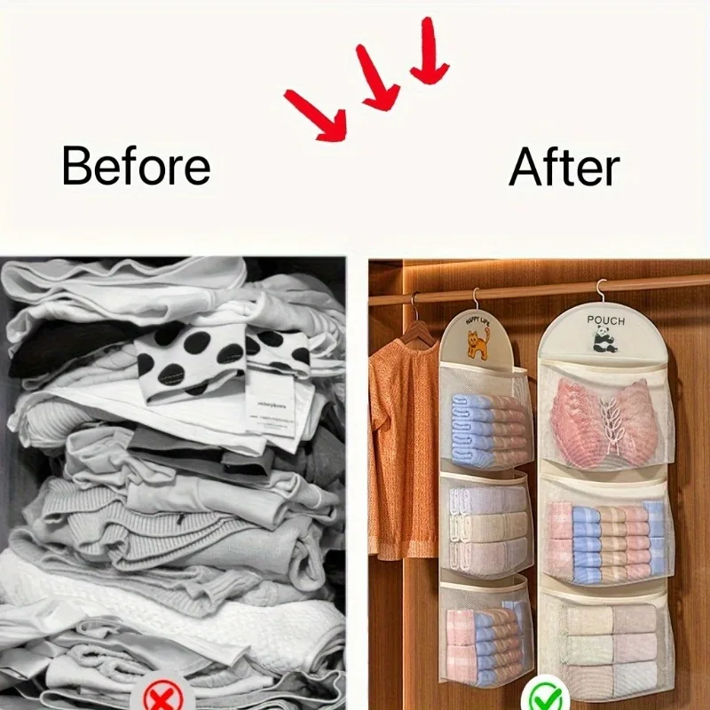 Three Tier Mesh Hanging Storage Bag Image 7