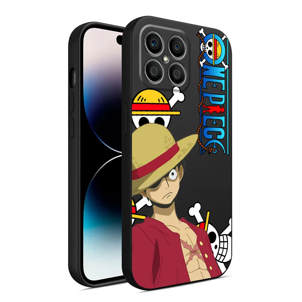 thumbnail image 1 of Funda para Honor 90 Lite 8X 20 70 X8 X8A X9a X7 X6 50 Magi C5 Pro 4, Funda de teléfono suave negra de Anime de una pieza, 1 of 5