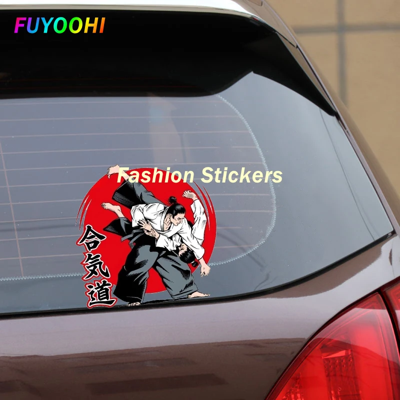 

FUYOOHI Stickers and Decals Japanese AIKIDO Vinyl Car Wrap Stickers Caravan Graffiti Waterproof Anime Campervan Decal RV JDM