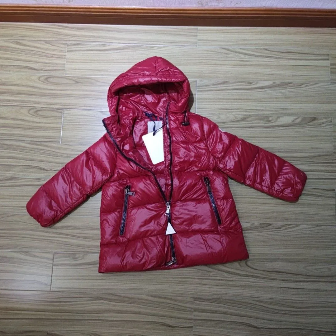 top brand children's winter warm hooded goose feather down jacket