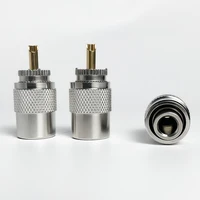 UHF Male Plug &  N-Type Male Plug - Crimp Connector for RG58/RG59/RG6U Coaxial Cable - Gold Plated Brass RF Connector UHF MALE 4