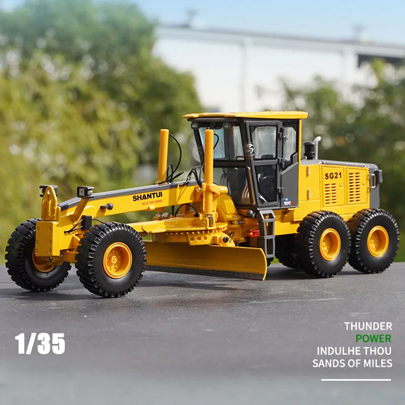 

1:35 SG21-3 Shantui Grader Alloy Construction Machinery Vehicle Model Diecast Truck Toy Gift Collectible Hobby Toys