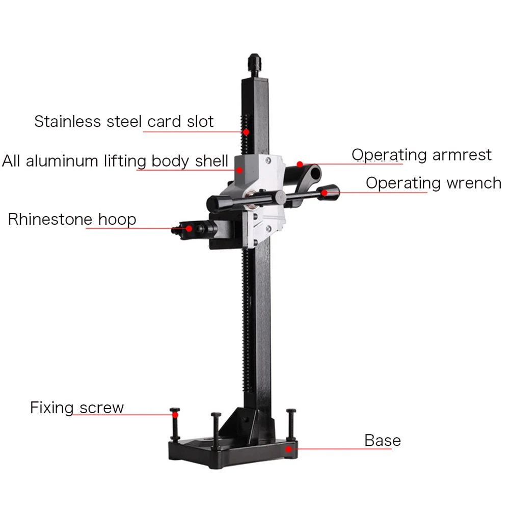62MM No.5 Drilling Machine Bracket Diamond Drilling Machine Bracket Aluminum Drill Holder Water Drill Stand 4
