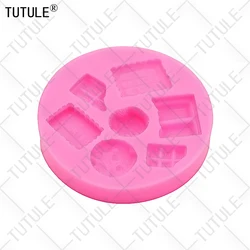 DIY Instant Noodles Pastry Keychain Earrings Silicone Mold - Clay & Epoxy Resin Accessory Mold (Pink)
