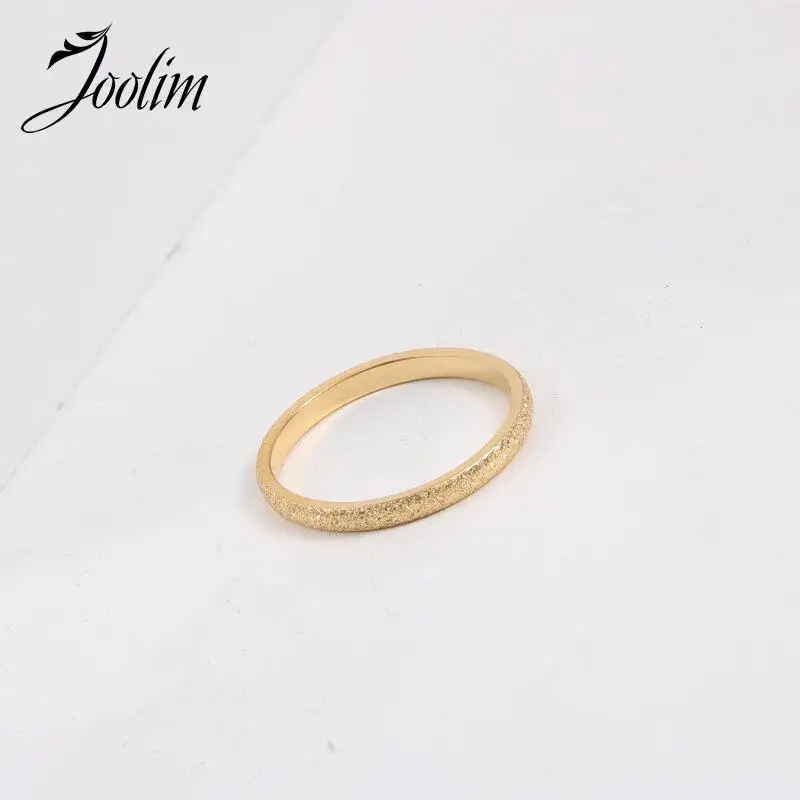 Joolim Высококачественные золотые PVD тянущиеся веревки Модные дуговые кольца для
