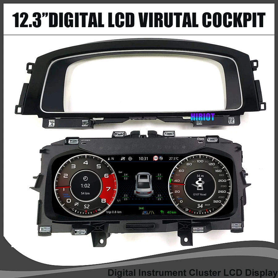 Display Cluster Instrumento Digital, Cockpit Virtual LCD, Velocímetro, PASSAT, B6, B7, B8, GOLF
