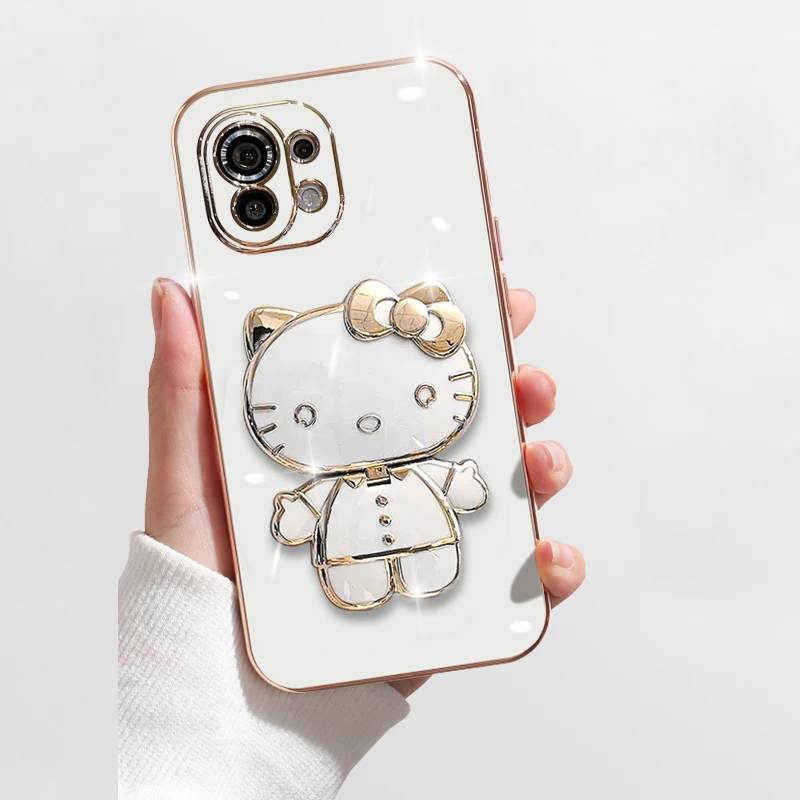 thumbnail image 1 of Funda con soporte de espejo Hello Kitty para Xiaomi Redmi Note 12, 4G, 5G, Turbo Plus, 12S, 11, 11S, 10, 9, 9S, 8 Pro, 12C, 10C, 10X, 9A, 9C, 1 of 5