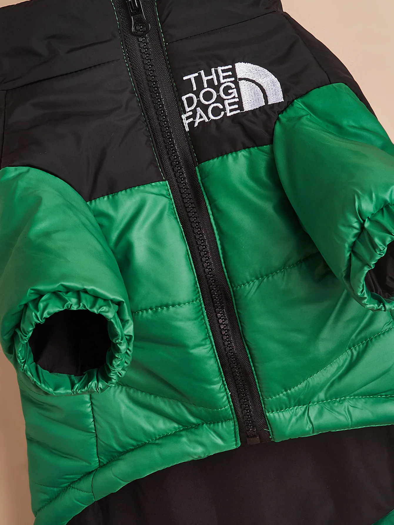 Jaqueta de Frio para Cachorros Acolchoada - The Dog Face - Verde