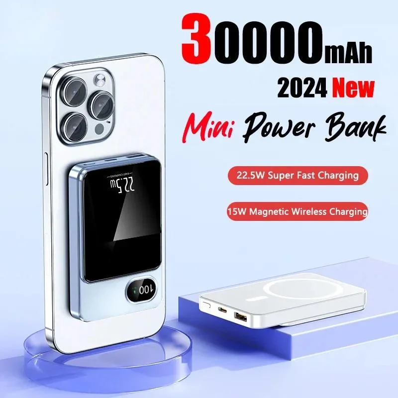 Originale Per Xiaomi 30000Mah Wireless Magnetic Power Bank Power Ricarica Ultra Veloce Accessori Per Telefoni Portatili Di Grande Capacità
