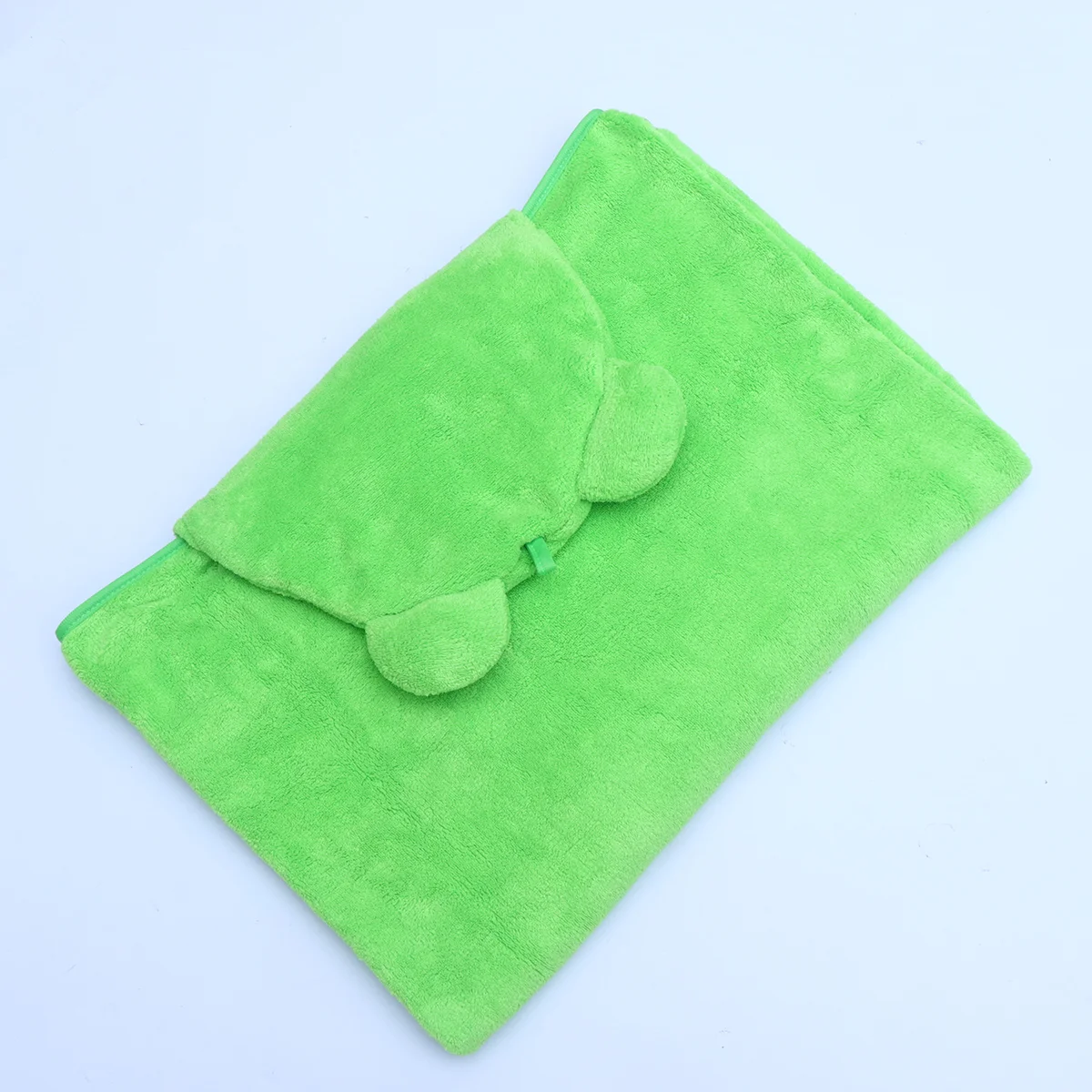 Baby Bath Towels Children's Coral Fleece Frog Cartoon Bathrobe for Kids Green Toddler