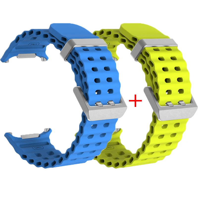 Dual Pack Sports Silicone Marine Band Strap - Premium Accessories