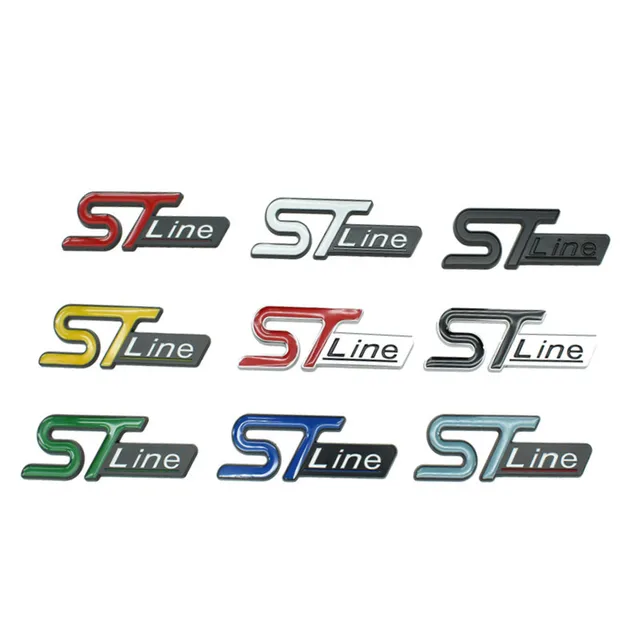 Metal ST Line Logo Car Front Grill Trunk Emblem For Ford Kuga MK3 MK2 MK4 S  Max Focus Puma Fiesta ST Line Sticker Accessories - AliExpress